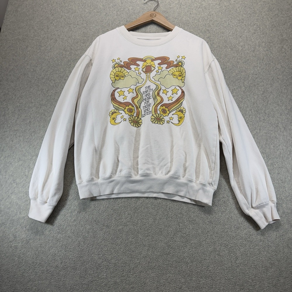 Desert Dreamer Women's Medium Celestial Graphic Crewneck Sweatshirt Boho